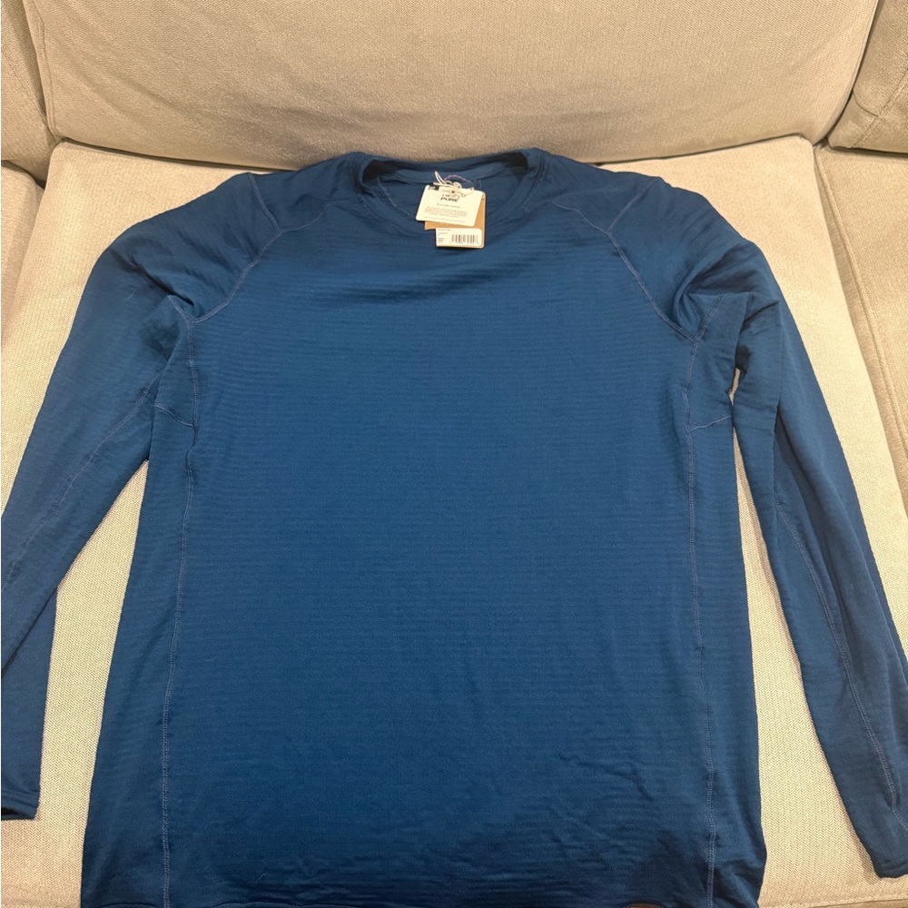 Patagonia Men's Deep Blue Long Sleeve Capaline Tee